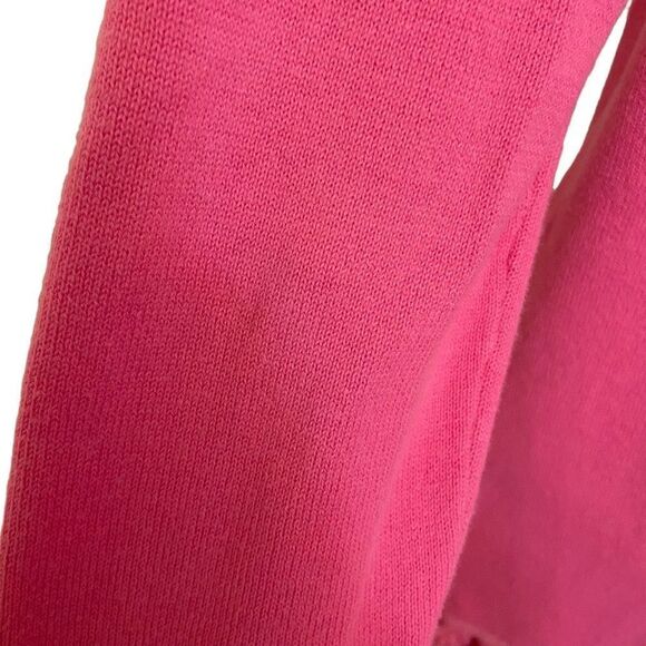 Lilly Pulitzer Pink Ruffle Cascading Kiernan Cardigan Sweater Metallic Ruffles - Picture 5 of 7